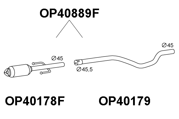 Soot/Particulate Filter, exhaust system (OP40889F)