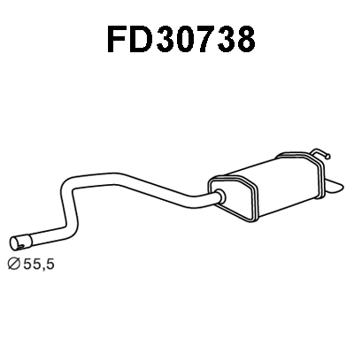 Rear Muffler (FD30738)