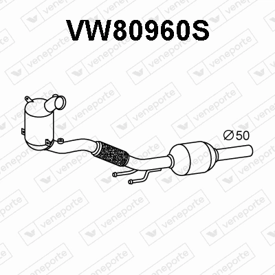 Soot/Particulate Filter, exhaust system (VW80960S)