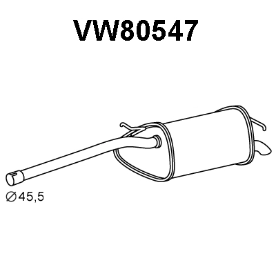 Rear Muffler (VW80547)