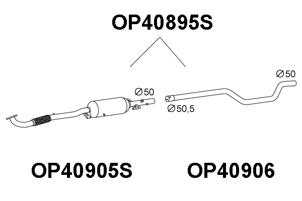 Soot/Particulate Filter, exhaust system (OP40895S)