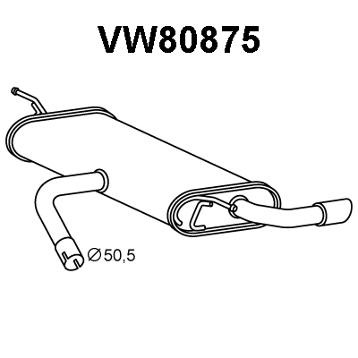 Rear Muffler (VW80875)