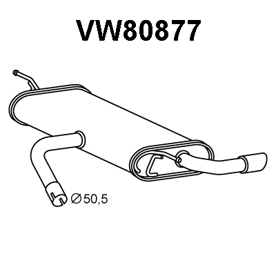 Rear Muffler (VW80877)