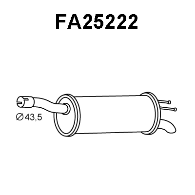 Rear Muffler (FA25222)