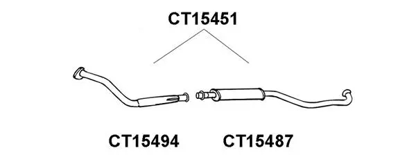 Front Muffler (CT15451)