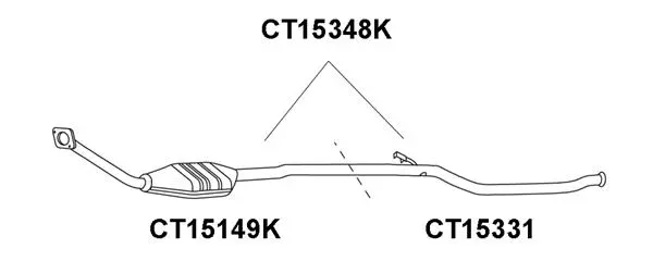 Repair Pipe, catalytic converter (CT15331)