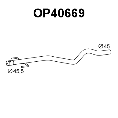 Repair Pipe, catalytic converter (OP40669)