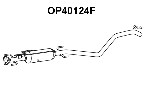 Soot/Particulate Filter, exhaust system (OP40124F)