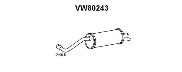 Rear Muffler (VW80243)