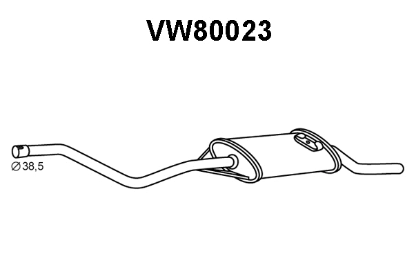 Rear Muffler (VW80023)
