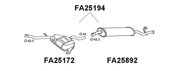 Rear Muffler (FA25892)