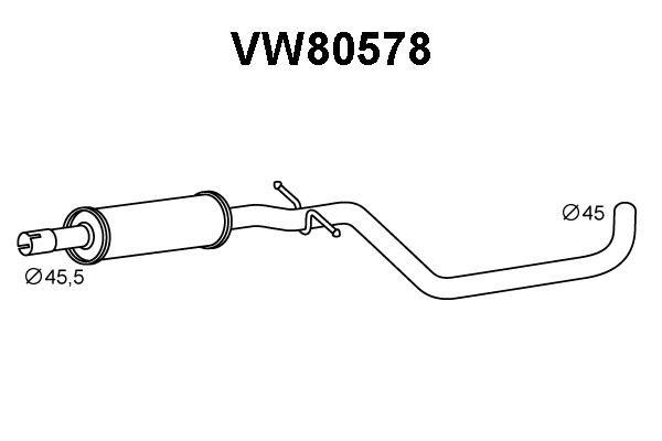 Centre Muffler (VW80578)