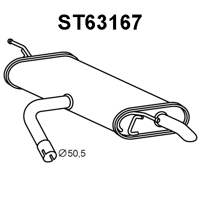 Rear Muffler (ST63167)