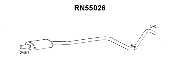 Centre Muffler (RN55026)