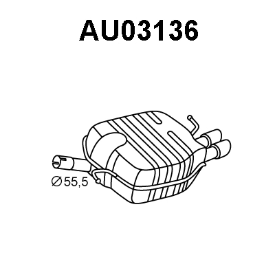 Rear Muffler (AU03136)