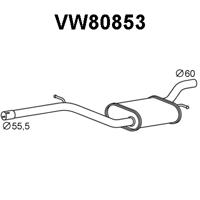 Rear Muffler (VW80853)