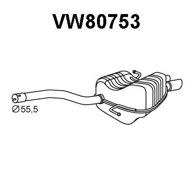 Rear Muffler (VW80753)