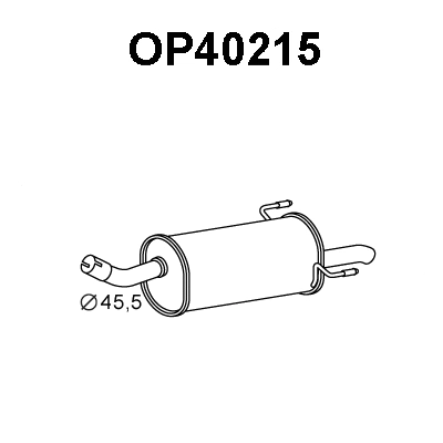 Rear Muffler (OP40215)