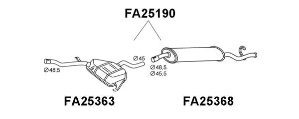 Rear Muffler (FA25190)