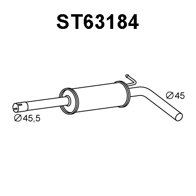 Centre Muffler (ST63184)