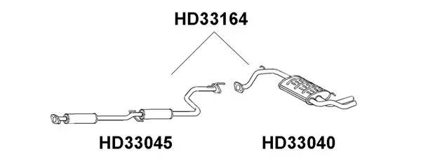Rear Muffler (HD33164)