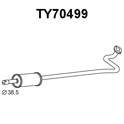 Front Muffler (TY70499)