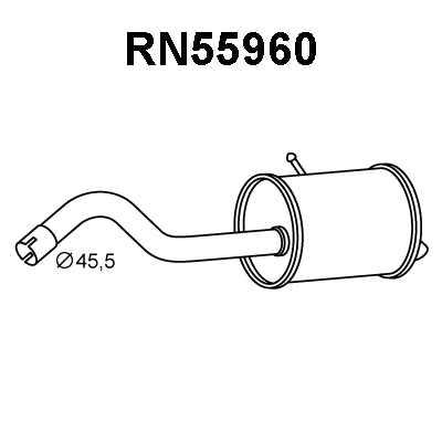 Rear Muffler (RN55960)