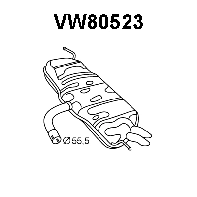 Rear Muffler (VW80523)