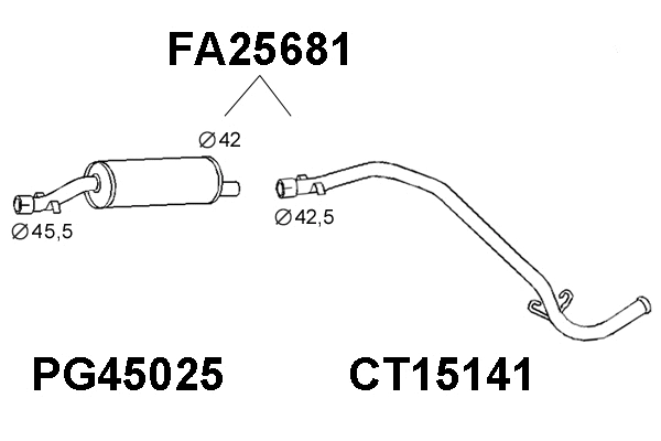 Rear Muffler (FA25681)
