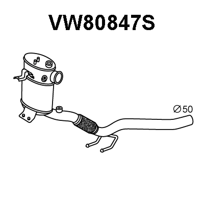 Soot/Particulate Filter, exhaust system (VW80847S)
