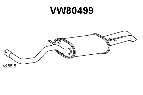 Rear Muffler (VW80499)