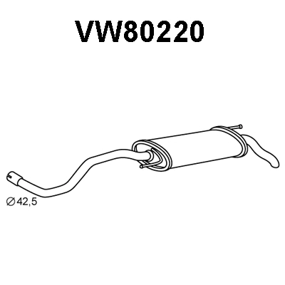 Rear Muffler (VW80220)