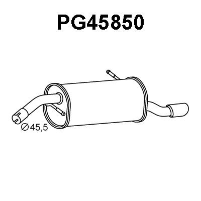Rear Muffler (PG45850)