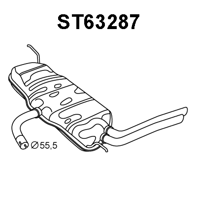 Rear Muffler (ST63287)