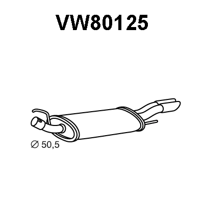 Rear Muffler (VW80125)