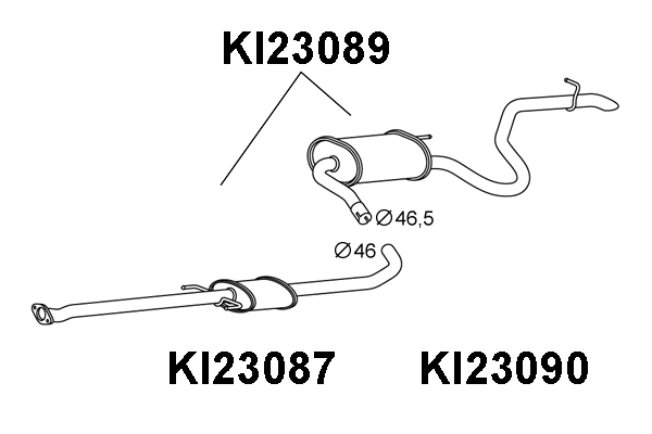 Rear Muffler (KI23089)
