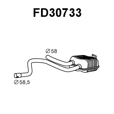 Rear Muffler (FD30733)
