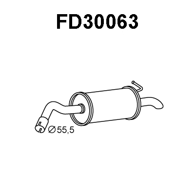 Rear Muffler (FD30063)