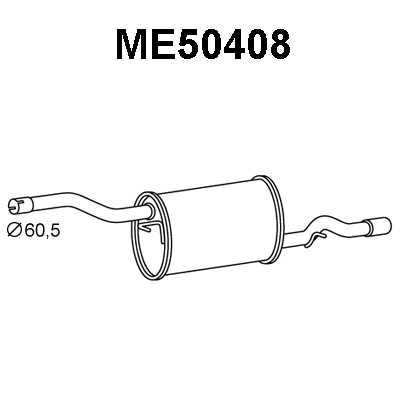 Rear Muffler (ME50408)