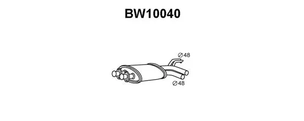 Front Muffler (BW10040)