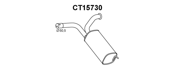 Rear Muffler (CT15730)