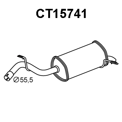 Rear Muffler (CT15741)