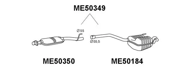 Front Muffler (ME50350)