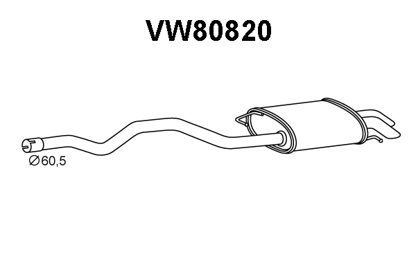 Rear Muffler (VW80820)