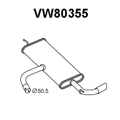 Rear Muffler (VW80355)