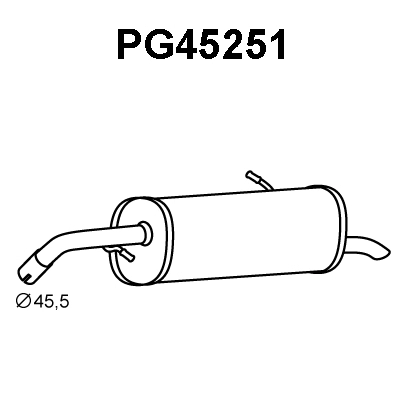 Rear Muffler (PG45251)