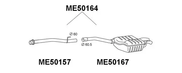 Rear Muffler (ME50164)
