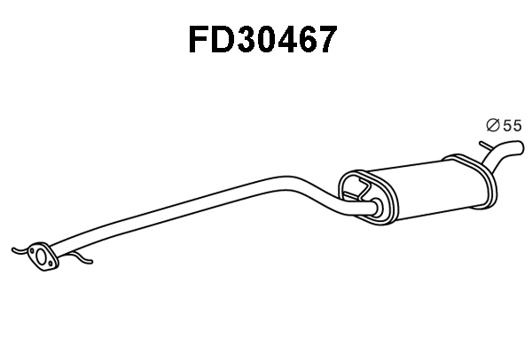 Centre Muffler (FD30467)