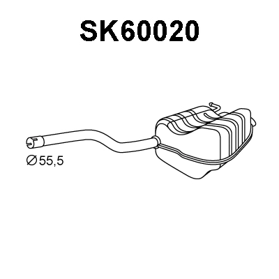 Rear Muffler (SK60020)