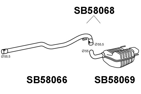 Rear Muffler (SB58068)